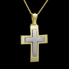 TRIANTOS Βαπτιστικός Σταυρός Χρυσός 14 Καράτια  (CR040)