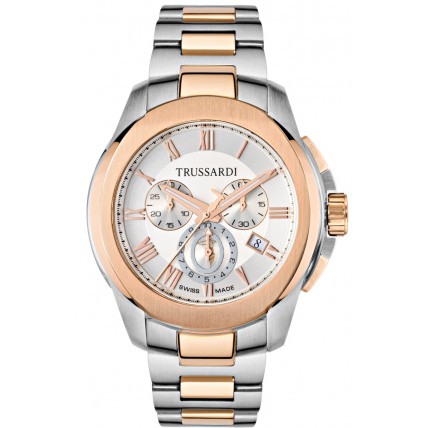 TRUSSARDI Two Tone Stainless Steel Chronograph 