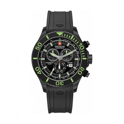 SWISS MILITARY Hanowa Hanowa Immersion Black Rubber Chronograph 06-4226.13.007