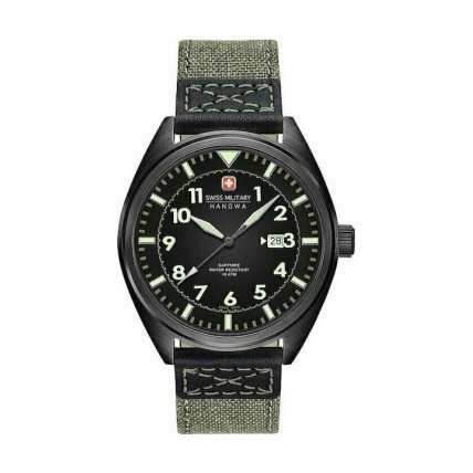 SWISS MILITARY HANOWA Airborne Khaki Fabric Strap 06-4258.13.007