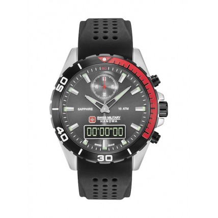 SWISS MILITARY Hanowa Multimission Black Rubber Chronograph 06-4298.3.04.009 SWISS MILITARY Hanowa Multimission Black Rubber Chronograph 06-4298.3.04.009