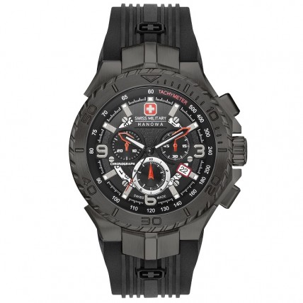 SWISS MILitary Hanowa Seaman με Rubber και μαύρο καντράν 06-4329.13.007.07