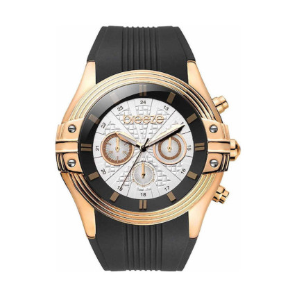 BREEZE City Sleek Black Rubber Strar Chrono 110251.3 BREEZE City Sleek Black Rubber Strar Chrono 110251.3