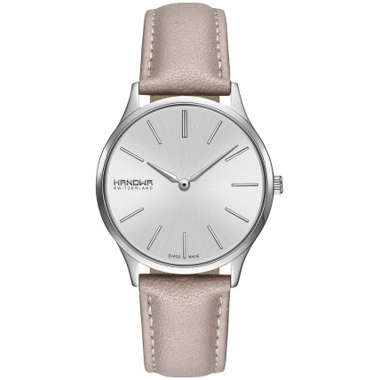 HANOWA The Pure Beige Leather Strap 16-6075.04.001.10 HANOWA The Pure Beige Leather Strap 16-6075.04.001.10