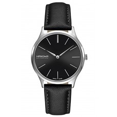 HANOWA Pure Black Leather Strap 16-6075.04.007