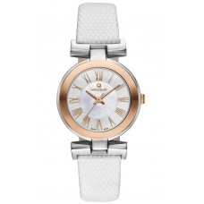 HANOWA Twin Set Boxed White Leather Strap 16-8007.12.001