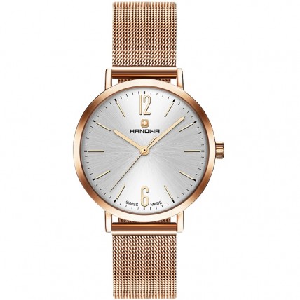 Hanowa Tessa Stainless Steel με μπρασελέ και ασημί καντράν 16-9077.09.001 Hanowa Tessa Stainless Steel με μπρασελέ και ασημί καντράν 16-9077.09.001