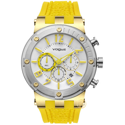 VOGUE Feeling Gold Yellow Rubber Strap 17001.7