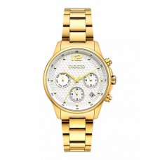 BREEZE Enigma Dual Time Gold Stainless Steel Bracelet 212431.4