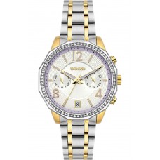 BREEZE Crystal Two Tone Multifunction Stainless Steel Bracelet 712451.1