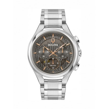 BULOVA Curv Chronograph Silver Stainless Steel Bracelet 96A298 BULOVA Curv Chronograph Silver Stainless Steel Bracelet 96A298