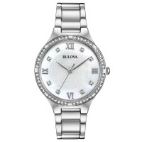 BULOVA Crystals Silver Stainless Steel Bracelet 96L262