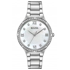 BULOVA Crystals Silver Stainless Steel Bracelet 96L262