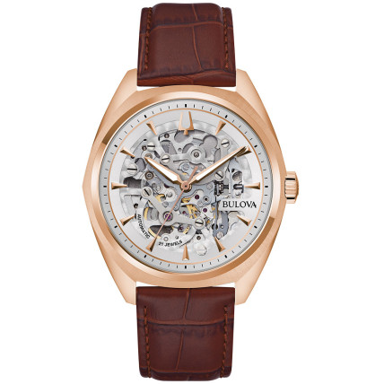 BULOVA Classic Surveyor Automatic Brown Leather Strap 97A175 BULOVA Classic Surveyor Automatic Brown Leather Strap 97A175