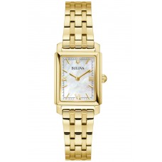 BULOVA Sutton Rectangle Gold Stainless Steel Bracelet 97L177