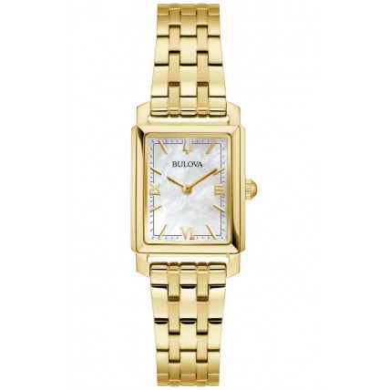 BULOVA Sutton Rectangle Gold Stainless Steel Bracelet 97L177 BULOVA Sutton Rectangle Gold Stainless Steel Bracelet 97L177