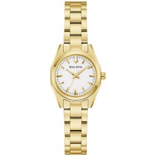 BULOVA Surveyor Mini White Dial 22.7mm Gold Stainless Steel Bracelet 97L190