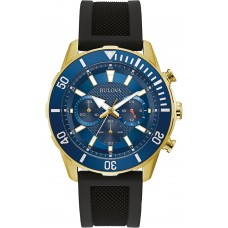 BULOVA Sport Black Rubber Chronograph 98A244