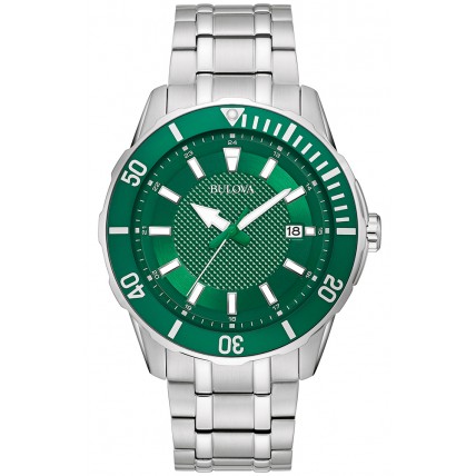 BULOVA Marine Star Silver Stainless Steel Bracelet 98B359
