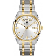 Bulova Men's Classic Two-Tone Stainless Steel Day Date Watch 98C127