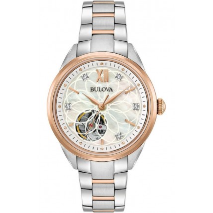 BULOVA Classic Diamond Collection Two Tone Stainless Steel Bracelet 98P170 BULOVA Classic Diamond Collection Two Tone Stainless Steel Bracelet 98P170