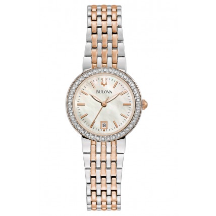 BULOVA Diamond Two Tone Stainless Steel Bracelet 98R280 BULOVA Diamond Two Tone Stainless Steel Bracelet 98R280