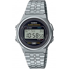 CASIO Vintage Silver Stainless Steel Bracelet A-171WE-1AEF
