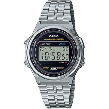 CASIO Vintage Silver Stainless Steel Bracelet A-171WE-1AEF