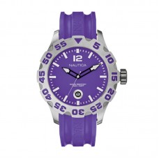 NAUTICA Unisex Ρολόι με Μωβ Καουτσούκ Λουράκι A14606G