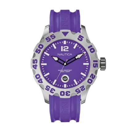 NAUTICA Unisex Ρολόι με Μωβ Καουτσούκ Λουράκι A14606G NAUTICA Unisex Ρολόι με Μωβ Καουτσούκ Λουράκι A14606G