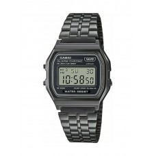 CASIO Vintage Digital Black Stainless Steel A158WETB-1AEF