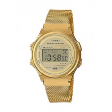 CASIO Vintage Round Ψηφιακό Ρολόι Μπαταρίας με Χρυσό Μεταλλικό Μπρασελέ A171WEMG-9AEF