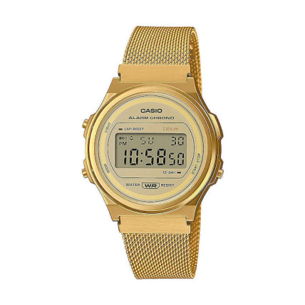 CASIO Vintage Round Ψηφιακό Ρολόι Μπαταρίας με Χρυσό Μεταλλικό Μπρασελέ A171WEMG-9AEF CASIO Vintage Round Ψηφιακό Ρολόι Μπαταρίας με Χρυσό Μεταλλικό Μπρασελέ A171WEMG-9AEF