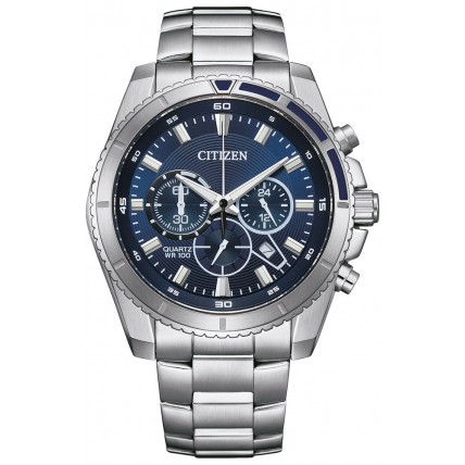 CITIZEN Chronograph Silver Stainless Steel Bracelet AN8201-57L