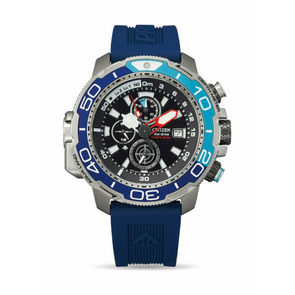 CITIZEN Promaster Aqualand Eco-Drive Chronograph Blue Polyurethane Strap BJ2169-08E CITIZEN Promaster Aqualand Eco-Drive Chronograph Blue Polyurethane Strap BJ2169-08E