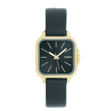 OOZOO Timepieces Green Leather Strap C11614