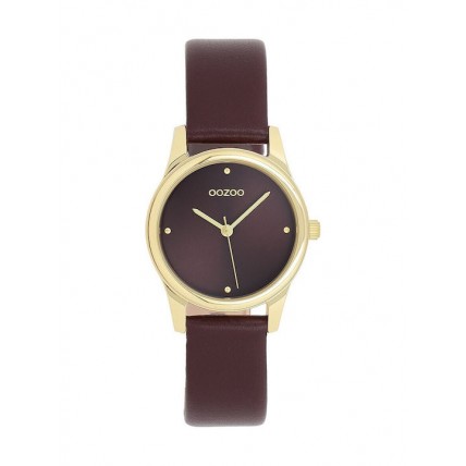 OOZOO Τimepieces Red Leather Strap C11627 OOZOO Τimepieces Red Leather Strap C11627