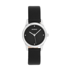OOZOO Τimepieces Black Leather Strap C11628