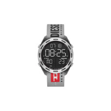 DIESEL CRUSHER Ανδρικό ρολόι χειρός Ύφασμα Γκρι Digital Chrono Timer DZ1894