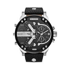 DIESEL Μr Daddy 2 Black Leather Strap DZ7313