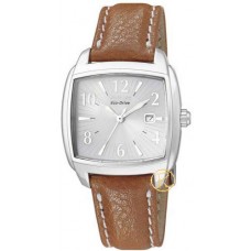 CITIZEN EcoDrive Brown Leather Strap Ladies EW1446-01B