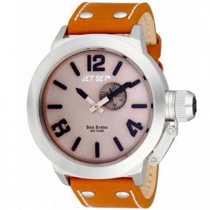 JET SET San Remo Brown Leather Strap J11423-066