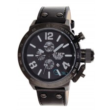 JET SET San Remo Black Leather Chronograph J1242B-267