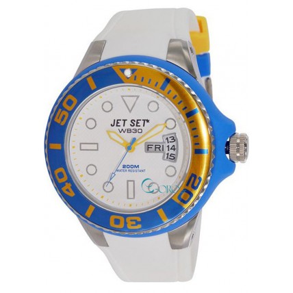 JET SET WB30 White Rubber Strap J55223-18