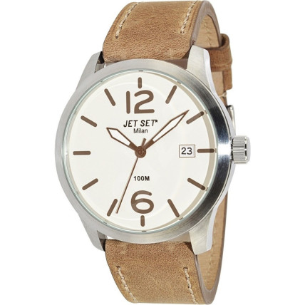 JET SET Milan Brown Leather Strap J63803-656 JET SET Milan Brown Leather Strap J63803-656