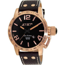 JET SET Of Sweden San Remo Black Dial Black Leather J8458R-237
