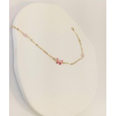 Παιδικό Βραχιόλι Χρυσό 9Κ - Πεταλούδα & Χάντρες (KID145)