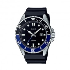 CASIO Collection Black Rubber Strap MDV-107-1A2VEF