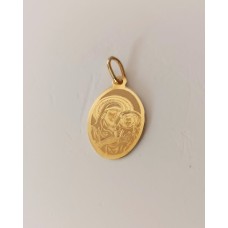 Μενταγιόν Παναγίτσα Σε Κίτρινο Χρυσό (P34)