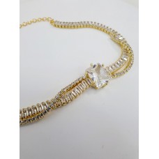 Ασημένιο βραχιόλι επίχρυσο (SB07)